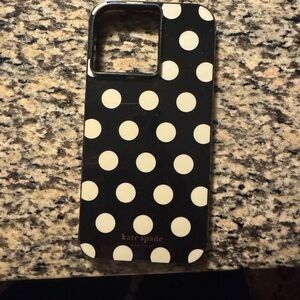 Kate Spade Black and White Dotted Phone Case